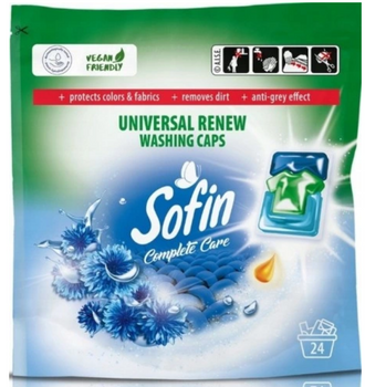 Sofin Capsules for Washing Bright and White Fabrics Universal Renew 24 pcs