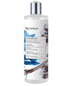 Vis Plantis Shampoo for thin and volumeless hair 400ml Black cumin + cotton + linen