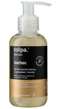 Tołpa Dermo Barber Men Żel do mycia twarzy z zarostem i brodą nawilżający wzmacniający 150 ml