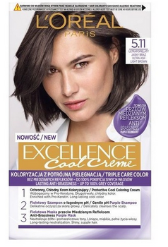 L'Oreal Paris Excellence Cool Creme Hair dye 5.11 Ultrafine Light Brown