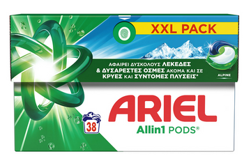 Ariel All In 1 Alpine laundry capsules 38 pcs