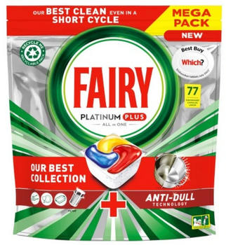 Fairy Platinum Plus Lemon Kapsułki do zmywarki  77 szt