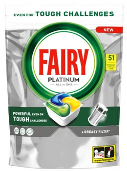 Fairy Platinium Lemon Capsule de spălat vase 51 buc