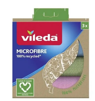 Vileda Microfiber 100% Recycled Cloth 3 pcs