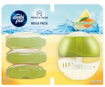 Ambi Pur WC Suspension Starter + 3 Refills Lemon &amp; Mandarin
