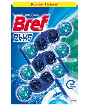 Bref Color Aktiv Eucalyptus 3 x 50 g Zawieszka do WC Barwiąca