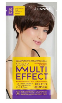 Joanna Multi Effect Color Keratin Complex Shampooetka -010 Chestnut Brown 35 g