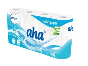 Hârtie igienică AHA 8 role Alb