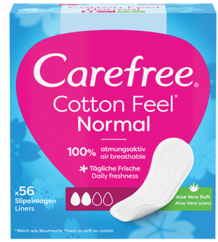 Carefree Wkładki Aloe Normal  56 szt
