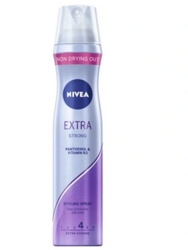 Nivea 4 Extra strong Lakier do włosów 250 ml Utrwala końcową stylizację włosów