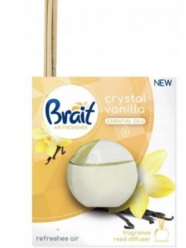Difuzor de parfum Brait Crystal Vanilla cu bețișoare 40 ml