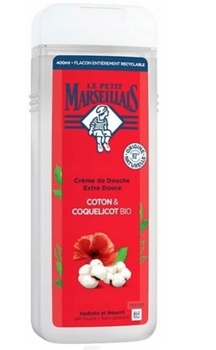 Le Petit Marseillais Bio Poppy &amp; Cotton Shower Gel 400 ml