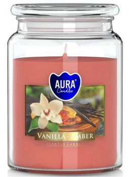 Lumânare parfumată Bispol în sticlă 500 g Vanilie - chihlimbar