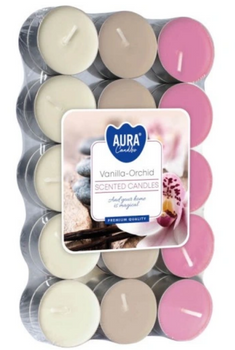 Bispol Podgrzewacze zapachowe typu "Tealight" 30 szt  Wanilia-Orchidea