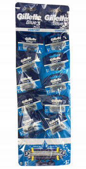 Gillette Blue 3 Comfort Plus Plansza  A10  12x10 szt