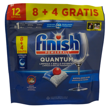 Finish Powerball Quantum Regular Kapsułki do zmywarki 8+4  szt