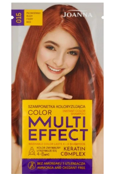 Joanna Multi Effect Color Keratin Complex Samponetka -015 Flaming Red 35 g
