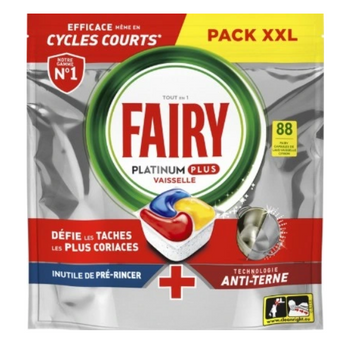 Fairy Platinum Plus Lemon All In One Dishwasher Capsules 88 pcs