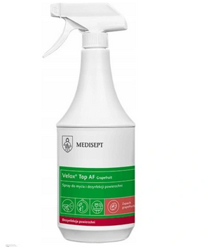 Medisept Velox Top AF Spray for cleaning and disinfecting surfaces with sprayer Grapefruit 1L