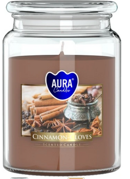 Bispol Scented Candle in Glass 500 g Cinnamon - Cloves