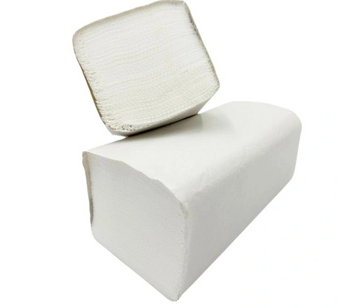 ZZ V-fold single-sheet towel made of white cellulose