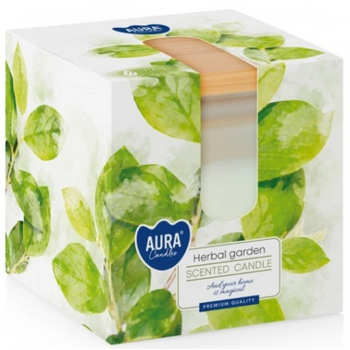 Bispol Duftkerze im Glas dreifarbig 160 g Herbal Garden