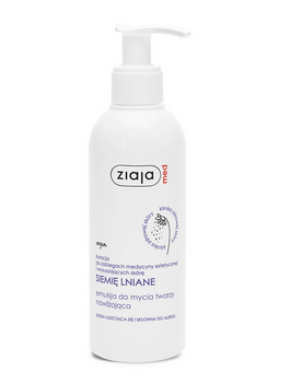 Ziaja Med Trattamento ai Semi di Lino Emulsione idratante detergente viso 190 ml