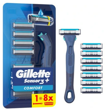 Gillette Sensor3 Rasierer + 8 Nachfüllpackungen