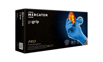 Mercator Go Grip Blu Guanti monouso in nitrile L 50 pz Blu