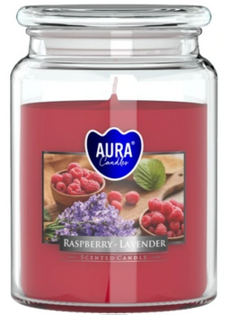 Bispol Scented Candle in Glass 500 g Raspberry - Lavender