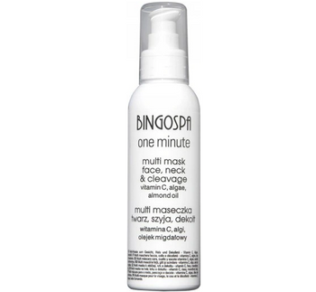 Bingo Spa Multi Maschera per viso, collo, décolleté con vitamina C, alghe e olio di mandorle 150g
