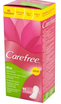Carefree Wkładki Aloe Cotton  20 szt