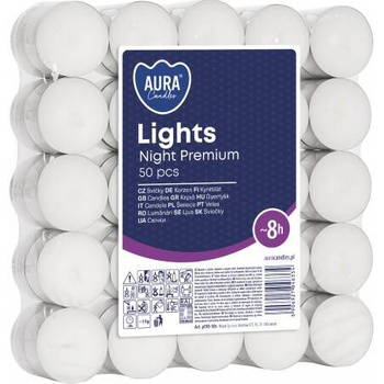 Bispol Tealights Night Premum Tealight 8.h 50 pcs