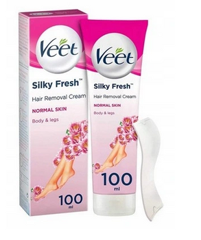 Veet Haarentfernungscreme 100 ml Sanfte Haarentfernungscreme für Frauen Normale Haut