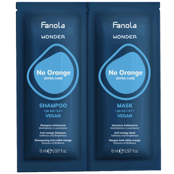 Fanola Wonder No Orange Shampoo+Maske 2x15 ml
