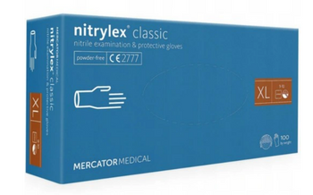 Mercator Nitrylex Classic Disposable nitrile gloves XL 100 pcs. Blue