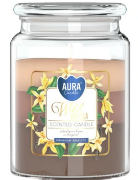 Bispol Tri-color Scented Candle in Glass 500 g Wild Vanilla