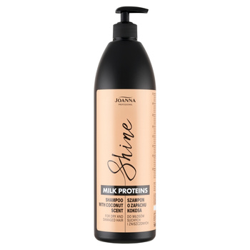 Joanna Professional Shine Milchproteine Haarshampoo mit aromatischem Kokosnussduft 1000 ml
