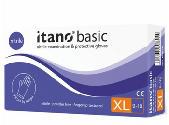 Itano Basic Puderfreie Nitrilhandschuhe XL 100 Stück Blau