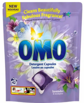 Capsule multifuncționale Omo Lavandă Eucalipt 42 buc