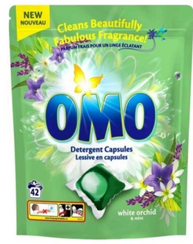 Omo Mehrzweck-Waschkapseln Weiße Orchidee und Minze 42 Stück