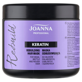 Joanna Professional Rebuild Keratin Maska odbudowująca 500 g
