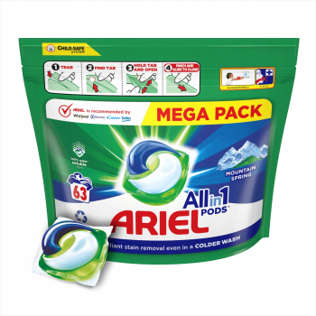 Ariel All in 1 Pods laundry capsules 63 pcs. Mountain Spring