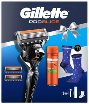 Gillette Men's ProGlide Shaving Razor Gel Socks Set
