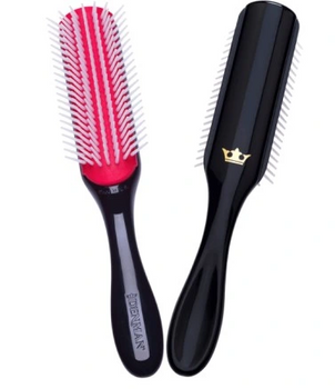 Denman D3 Black With Gold Crown Perie cu 7 rânduri