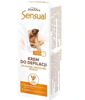 Joanna Sensual Body Depilation Cream Zarte empfindliche Stellen 100 g Hafermilch