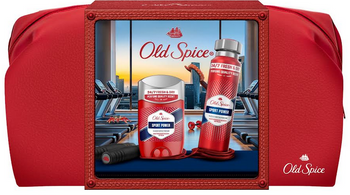 Old Spice Sport Power Xmass Geschenkset Deodorant Stick 50 ml + Deodorant Spray 150 ml + Kosmetiktasche