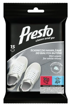 Șervețele albe pentru pantofi Presto 15 buc