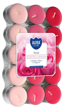 Bispol Podgrzewacze zapachowe typu "Tealight" 30 szt  Róża