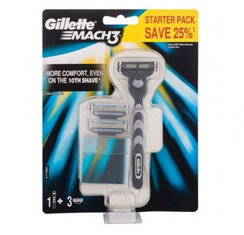 Rasoio Gillette Mach 3 + 2 inserti per rasoio